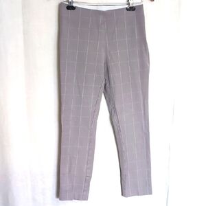 a new day grey windowpane pattern dress pant straight leg size 6